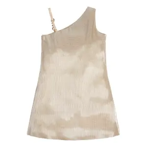 One-shoulder microfiber dress for girls Guess image-2
