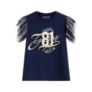 Girl's T-shirt Guess Mixed Fabric image-0