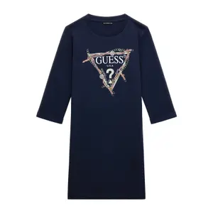 Girl's 3/4-sleeve t-shirt dress Guess Interlock image-0