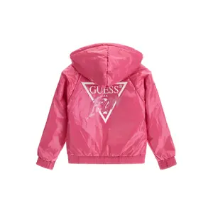 Wasserdichte Jacke mit Kapuze und Reißverschluss, Mädchen Guess image-0