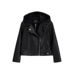 Kunstlederjacke mit Kapuze, Mädchen Guess image-0
