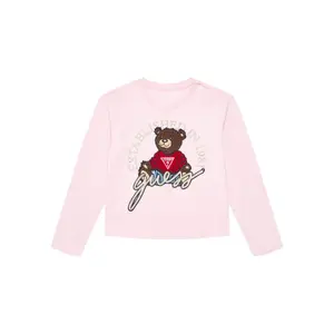 Girl's long-sleeved round-neck T-shirt Guess Midi image-0