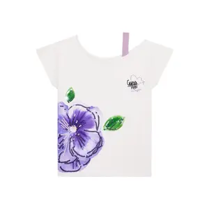 Girl's floral logo T-shirt Guess image-0