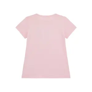 Sequin triangular logo stretch T-shirt for girls Guess image-1