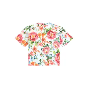 Stretch T-shirt with triangular logo for kids Guess image-1