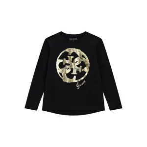 T-shirt round neck long sleeves child Guess image-0