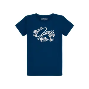Floral print girls' t-shirt Guess image-0