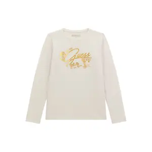 Girls' long sleeve cotton T-shirt Guess image-0