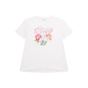 Floral print girls' t-shirt Guess image-0