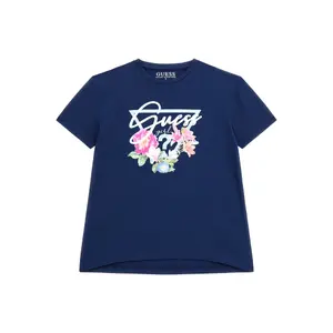 Floral print girls' t-shirt Guess image-0