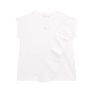 Girls' poplin ruffled T-shirt Guess image-0