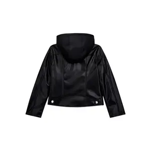 Mädchen Lederjacke mit Kapuze und Reißverschluss Guess PU image-1