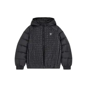 Nylon hooded puffer jacket for kids Guess image-0