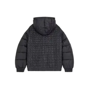 Nylon hooded puffer jacket for kids Guess image-1