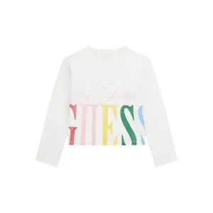 Girl's long sleeve T-shirt Guess white image-0