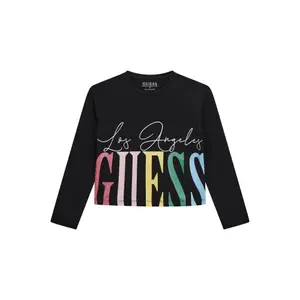 Girl's long sleeve T-shirt Guess jet black image-0