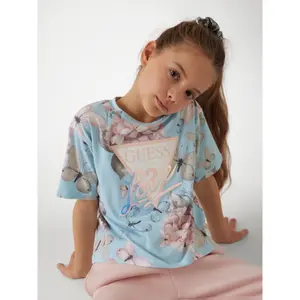 Girl's T-shirt Guess butterfly collage li image-1