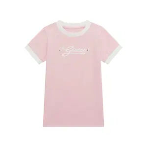 Girl's T-shirt Guess cotton candy pink image-0