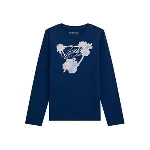 Girl's long sleeve T-shirt Guess blue image-0