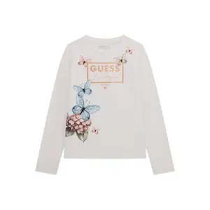 Girl's long sleeve T-shirt Guess pure white 3 image-0