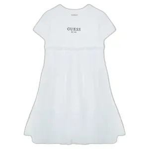 Robe fille Guess Mixed Fabric pure white image-0