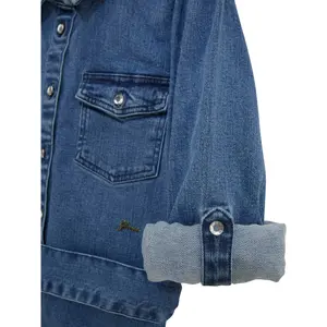 Robe chemise en jeans manches longues fille Guess image-3