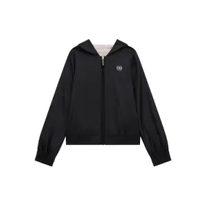 Veste imperméable à capuche zippé fille Guess image-0