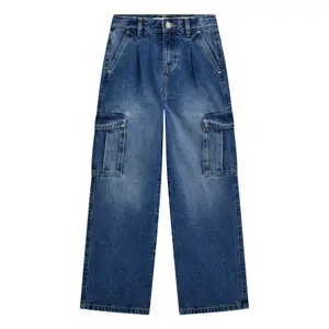 Dziecięce jeansy cargo sztywne Guess image-0