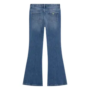 Flared denim jeans with rhinestones for girls Guess Cmf image-1
