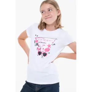 Camiseta de manga corta de algodón para niña Guess image-0