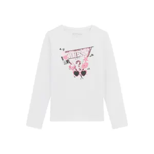 Girls' long-sleeve round neck T-shirt Guess image-0