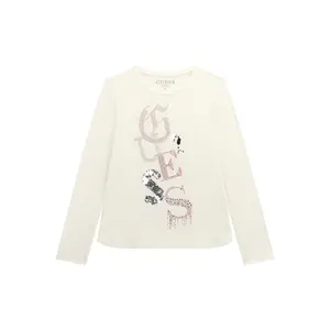 Girls' long sleeve viscose t-shirt Guess image-0