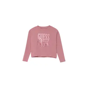 Girl's long-sleeved round-neck T-shirt Guess image-0
