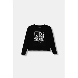 Long sleeve round neck T-shirt for girls Guess image-0