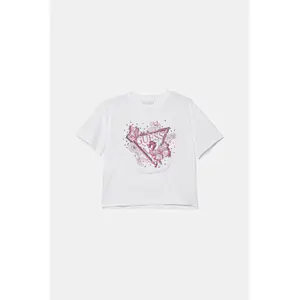 Girl's t-shirt with printed logo on the front Guess Midi image-0
