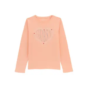Girl's long-sleeved round-neck T-shirt Guess image-0