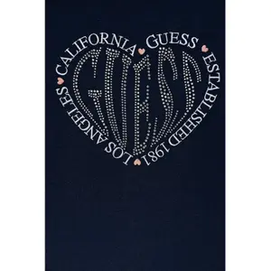 Girl's long sleeve round neck cotton t-shirt Guess image-2