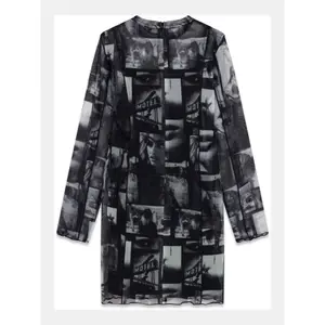 Abito attillato a maniche lunghe per ragazza Guess Mesh image-1