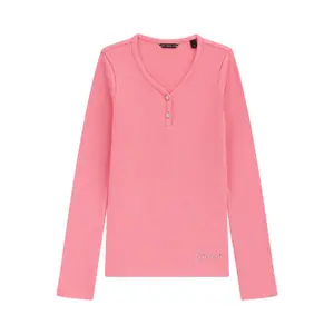 T-shirt a maniche lunghe in viscosa per ragazza Guess Rib Minime image-0