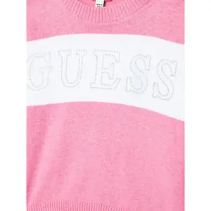 Sweter z długim rękawem, okrągły dekolt, dla dziewczynki Guess image-2