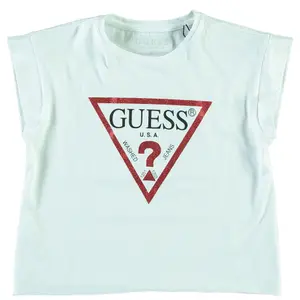 Girl's cropped cotton jersey T-shirt Guess 180 Solid image-0