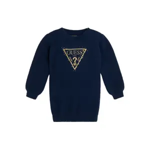 Girl's long sleeve sweater dress Guess image-0