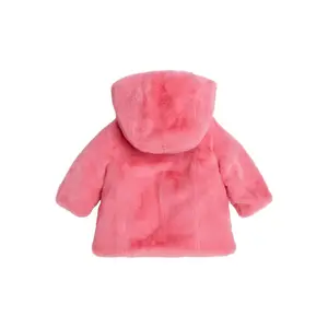 Baby-Mädchen-Mantel aus Nylon und Kunstpelz, beidseitig tragbar Guess image-2