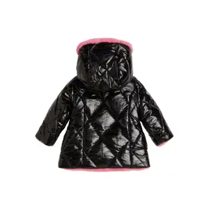 Baby-Mädchen-Mantel aus Nylon und Kunstpelz, beidseitig tragbar Guess image-3