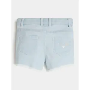 Denim shorts with girl embroidery Guess image-1