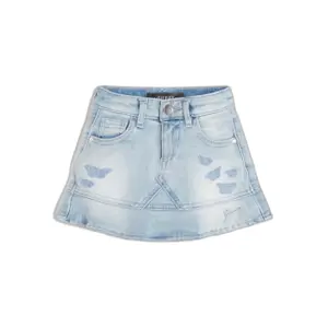 Denim skirt with embroidery girl Guess image-0