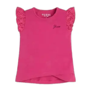 Girl's sangallo sleeve t-shirt Guess image-0