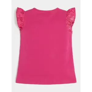 Girl's sangallo sleeve t-shirt Guess image-1