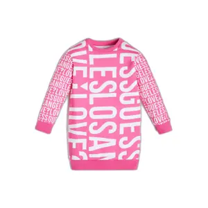 Girl's long sleeve sweater dress Guess image-0