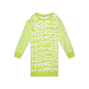 Girl's long sleeve sweater dress Guess image-0